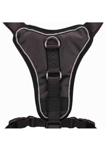 Trixie Premium Ayarlanabilir 37-45 cm Göğüs H Tipi Köpek Tasması Siyah