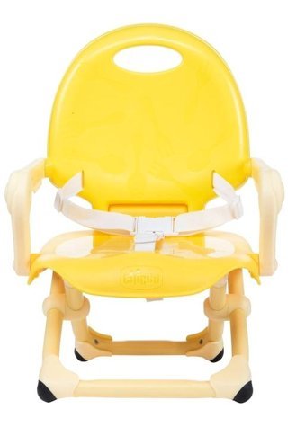 Chicco Pocket Metal 3 Noktalı Emniyet Kemeri 15 kg Kapasiteli Tekerleksiz Sandalye Üstü Tepsili Oturaklı Yükselticili Katlanır Portatif Mama Sandelyesi Sarı