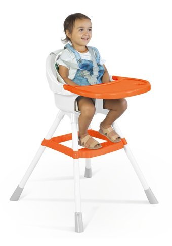 Baby Force 06409755923n1 Plastik 3 Noktalı Emniyet Kemeri 15 kg Kapasiteli Tekerleksiz Tepsili Oturaklı Portatif Mama Sandelyesi Turuncu