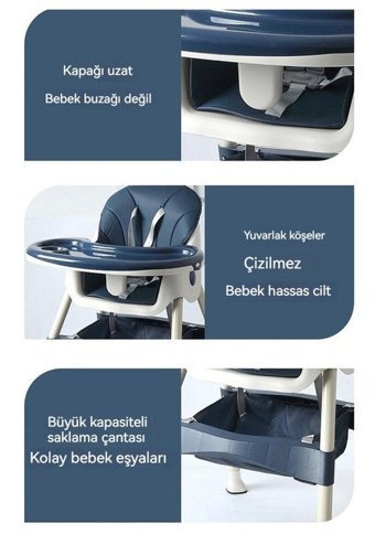 Happyplanet Kkw-oi Alüminyum - Plastik 5 Noktalı Emniyet Kemeri 15 kg Kapasiteli Tekerleksiz Tepsili Oturaklı Yükselticili Katlanır Portatif Mama Sandelyesi Yeşil