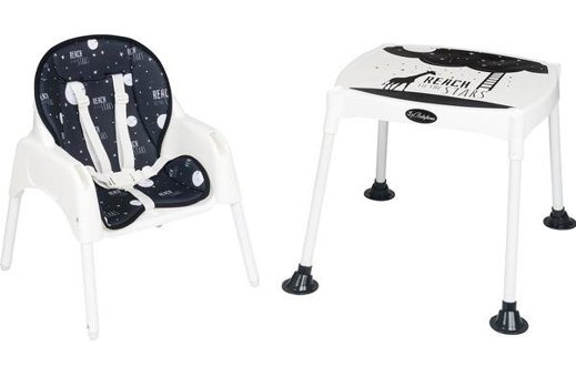 Baby Home Bh-1450 Alüminyum - Plastik 5 Noktalı Emniyet Kemeri 15 kg Kapasiteli Tekerleksiz Tepsili Oturaklı Portatif Mama Sandelyesi Antrasit