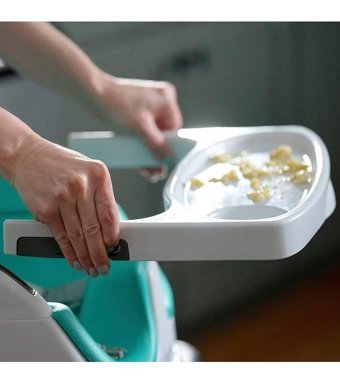 Baby Einstein Plastik 2 Noktalı Emniyet Kemeri 7 kg Kapasiteli Tekerleksiz Sandalye Üstü Tepsili Oturaklı Oyuncaklı Portatif Mama Sandelyesi Lacivert