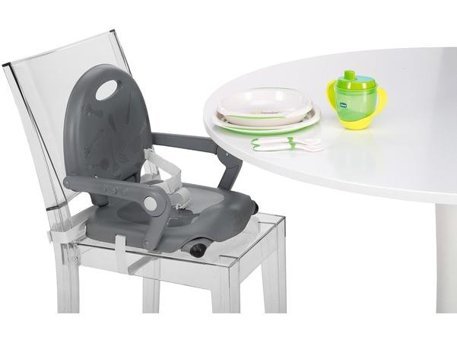 Chicco Pocket Metal 3 Noktalı Emniyet Kemeri 15 kg Kapasiteli Tekerleksiz Sandalye Üstü Tepsili Oturaklı Yükselticili Katlanır Portatif Mama Sandelyesi Siyah