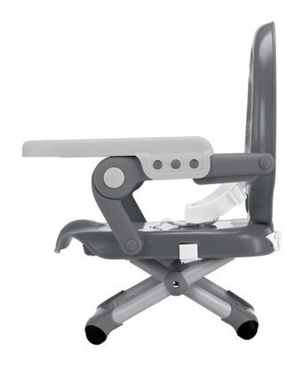 Chicco Pocket Metal 3 Noktalı Emniyet Kemeri 15 kg Kapasiteli Tekerleksiz Sandalye Üstü Tepsili Oturaklı Yükselticili Katlanır Portatif Mama Sandelyesi Siyah