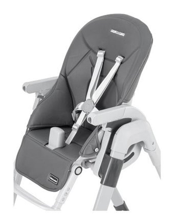 Wellgro Luna Metal 5 Noktalı Emniyet Kemeri 15 kg Kapasiteli Tekerleksiz Tepsili Oturaklı Yükselticili Katlanır Portatif Mama Sandelyesi Gri