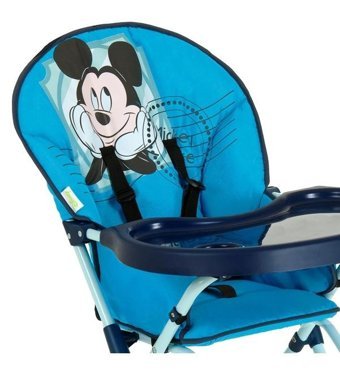 Hauck Disney Çelik 5 Noktalı Emniyet Kemeri 15 kg Kapasiteli Tekerleksiz Tepsili Oturaklı Katlanır Portatif Mama Sandelyesi Mavi