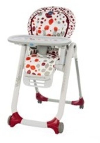 Chicco Polly Progres5 Metal 5 Noktalı Emniyet Kemeri 15 kg Kapasiteli Tekerlekli Tepsili Oturaklı Yükselticili Oyuncaklı Katlanır Portatif Mama Sandelyesi Kırmızı