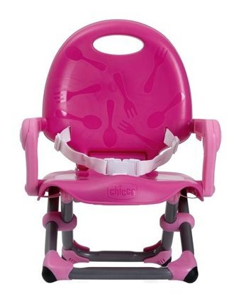 Chicco Pocket Snack Alüminyum - Plastik 3 Noktalı Emniyet Kemeri 15 kg Kapasiteli Tekerleksiz Sandalye Üstü Tepsili Oturaklı Katlanır Portatif Mama Sandelyesi Fuşya