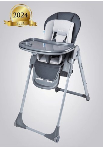 Baby Care Bc-511 Alüminyum - Plastik 5 Noktalı Emniyet Kemeri 15 kg Kapasiteli Tekerleksiz Tepsili Oturaklı Yükselticili Katlanır Portatif Mama Sandelyesi Gri
