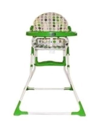Comfymax Eco Plastik 5 Noktalı Emniyet Kemeri 15 kg Kapasiteli Tekerleksiz Tepsili Oturaklı Katlanır Portatif Mama Sandelyesi Yeşil
