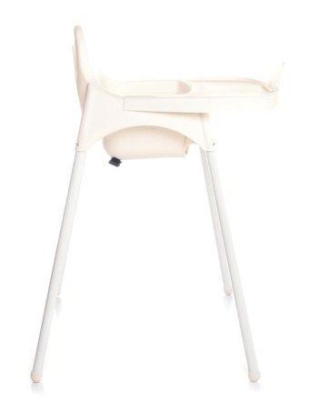 Baby Plus Star Plastik 2 Noktalı Emniyet Kemeri 25 kg Kapasiteli Tekerleksiz Tepsili Oturaklı Portatif Mama Sandelyesi Krem