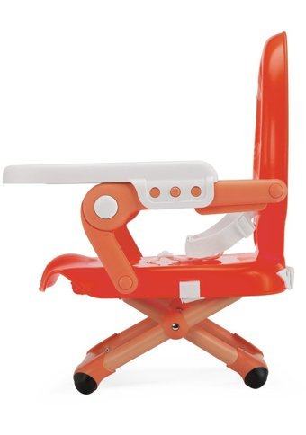 Chicco Pocket Snack Metal 3 Noktalı Emniyet Kemeri 15 kg Kapasiteli Tekerleksiz Sandalye Üstü Tepsili Oturaklı Yükselticili Katlanır Portatif Mama Sandelyesi Kırmızı