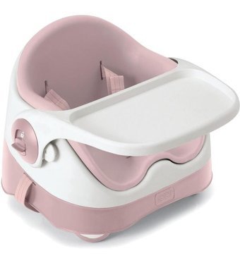 Mamas & Papas Alüminyum - Plastik 3 Noktalı Emniyet Kemeri 15 kg Kapasiteli Tekerleksiz Sandalye Üstü Tepsili Oturaklı Yükselticili Portatif Mama Sandelyesi Gri