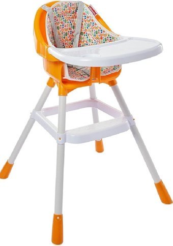 Fisher-Price 1829 Alüminyum - Plastik 3 Noktalı Emniyet Kemeri 15 kg Kapasiteli Tekerleksiz Tepsili Oturaklı Mama Sandelyesi Krem