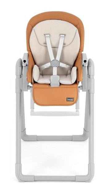 Wellgro Luna Metal 5 Noktalı Emniyet Kemeri 15 kg Kapasiteli Tekerleksiz Tepsili Oturaklı Yükselticili Katlanır Portatif Mama Sandelyesi Taba