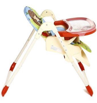 Baby Plus Sweet Alüminyum - Plastik 5 Noktalı Emniyet Kemeri 15 kg Kapasiteli Tekerleksiz Tepsili Oturaklı Yükselticili Katlanır Portatif Mama Sandelyesi Yeşil