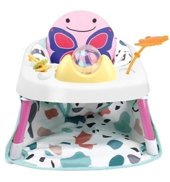 Happyplanet Kkj-oi Alüminyum - Plastik 15 kg Kapasiteli Tekerlekli Sandalye Üstü Tepsili Oturaklı Oyuncaklı Portatif Mama Sandelyesi Mor
