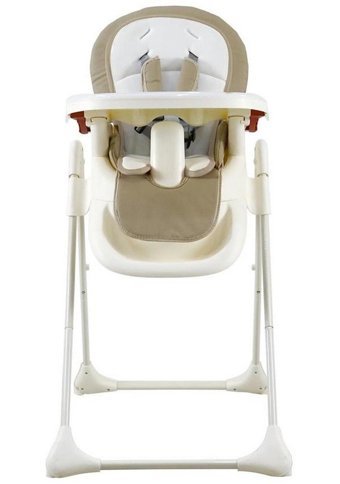 Sunny Baby Honey Alüminyum - Plastik 5 Noktalı Emniyet Kemeri 15 kg Kapasiteli Tekerleksiz Tepsili Oturaklı Katlanır Portatif Mama Sandelyesi Krem