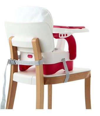 Baby Plus Funny Alüminyum - Plastik 5 Noktalı Emniyet Kemeri 15 kg Kapasiteli Tekerleksiz Sandalye Üstü Tepsili Oturaklı Yükselticili Portatif Mama Sandelyesi Pembe
