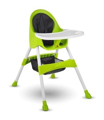 Tommy Baby Bh-7001 Çelik 5 Noktalı Emniyet Kemeri 20 kg Kapasiteli Tekerleksiz Tepsili Oturaklı Katlanır Portatif Mama Sandelyesi Beyaz