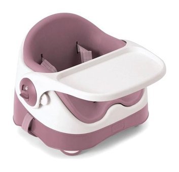 Mamas & Papas Baby Bud Alüminyum - Plastik 3 Noktalı Emniyet Kemeri 15 kg Kapasiteli Tekerleksiz Sandalye Üstü Tepsili Oturaklı Yükselticili Portatif Mama Sandelyesi Pembe