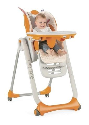Chicco Polly Alüminyum - Plastik 5 Noktalı Emniyet Kemeri 15 kg Kapasiteli Tekerlekli Tepsili Oturaklı Katlanır Portatif Mama Sandelyesi