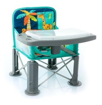 Baby Plus Picnic Alüminyum - Plastik 5 Noktalı Emniyet Kemeri 15 kg Kapasiteli Tekerleksiz Sandalye Üstü Tepsili Oturaklı Yükselticili Portatif Mama Sandelyesi Çok Renkli