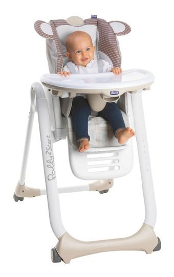 Chicco P2s Alüminyum - Plastik 5 Noktalı Emniyet Kemeri 15 kg Kapasiteli Tekerlekli Tepsili Oturaklı Katlanır Portatif Mama Sandelyesi Kahverengi