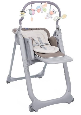 Chicco Polly Magıc Metal 5 Noktalı Emniyet Kemeri 15 kg Kapasiteli Tekerlekli Tepsili Oturaklı Yükselticili Oyuncaklı Katlanır Portatif Mama Sandelyesi