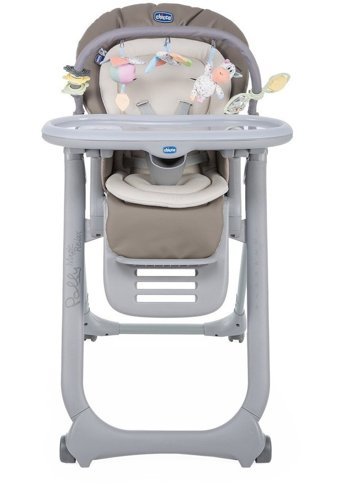 Chicco Polly Magıc Metal 5 Noktalı Emniyet Kemeri 15 kg Kapasiteli Tekerlekli Tepsili Oturaklı Yükselticili Oyuncaklı Katlanır Portatif Mama Sandelyesi