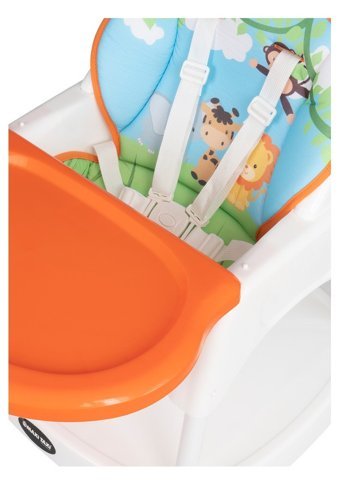 Maxi Taxi Baby Feeding Plastik 5 Noktalı Emniyet Kemeri 15 kg Kapasiteli Tekerleksiz Tepsili Oturaklı Yükselticili Portatif Mama Sandelyesi Gri