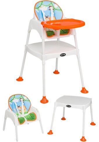 Maxi Taxi Baby Feeding Plastik 5 Noktalı Emniyet Kemeri 15 kg Kapasiteli Tekerleksiz Tepsili Oturaklı Yükselticili Portatif Mama Sandelyesi Gri