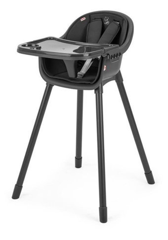 Moje High Chair Plastik 5 Noktalı Emniyet Kemeri 15 kg Kapasiteli Tekerleksiz Tepsili Oturaklı Yükselticili Katlanır Portatif Mama Sandelyesi Pembe