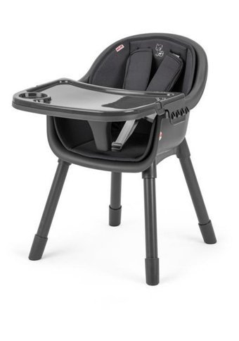 Moje High Chair Plastik 5 Noktalı Emniyet Kemeri 15 kg Kapasiteli Tekerleksiz Tepsili Oturaklı Yükselticili Katlanır Portatif Mama Sandelyesi Pembe