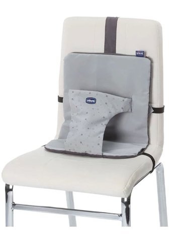 Chicco Wrappy Kumaş 5 Noktalı Emniyet Kemeri 15 kg Kapasiteli Tekerleksiz Sandalye Üstü Katlanır Portatif Mama Sandelyesi Gri