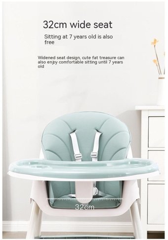 Happyplanet Kkk-oi Alüminyum - Plastik 5 Noktalı Emniyet Kemeri 15 kg Kapasiteli Tekerleksiz Tepsili Oturaklı Yükselticili Katlanır Portatif Mama Sandelyesi Yeşil