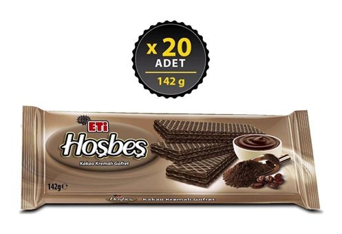 Eti Hoşbeş Kakaolu Kremalı Gofret 20x142 gr