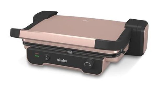 Simfer SK-4647 6 Dilim Alüminyum Çıkartılabilir Plaka Çift Taraflı 1800 W Izgaralı Rose Gold Tost Makinesi