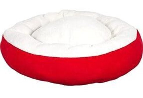 Brt Yıkanabilir Tek Fonksiyonlu 55x55x15 cm Simit Kedi Yatağı Kırmızı