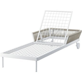 Ikea Metal Katlanır Şezlong Beyaz