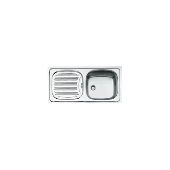 Teka Ebm 45 860 mm Damlalıklı Tezgah Üstü Tek Gözlü Kare Sol Paslanmaz Çelik Eviye Gri