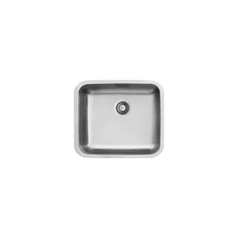 Ukinox D 500 540 mm Damlalıksız Tezgah Altı Tek Gözlü Dikdörtgen Orta Paslanmaz Çelik Eviye Gri