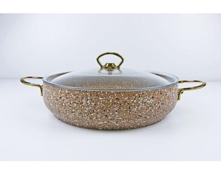 Evita Eco Gold 2 Parça 28 cm Granit Basık Tencere