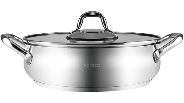 Karaca New Akara 2 Parça 30 cm Paslanmaz Çelik Karnıyarık Tenceresi