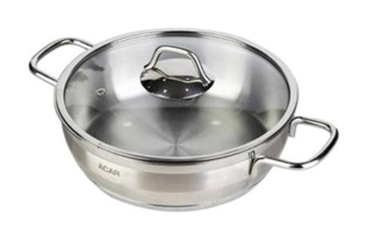 Acar 016469 2 Parça 28 cm Çelik Basık Tencere