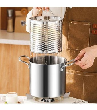 Magideal 2 Parça 16 cm Paslanmaz Çelik Derin Tencere