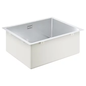 Grohe K700U 500 mm Damlalıksız Çok Yönlü Tek Gözlü Dikdörtgen Orta Paslanmaz Çelik Eviye Beyaz