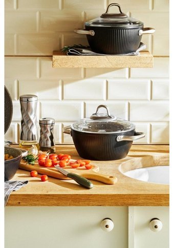 Emsan Sansa 2 Parça 22 cm Granit Derin Tencere