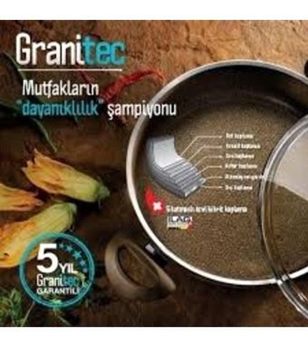 Falez Creamy 2 Parça 28 cm Granit Tencere