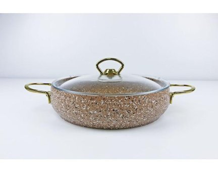 Evita Eco Gold 2 Parça 22 cm Granit Basık Tencere